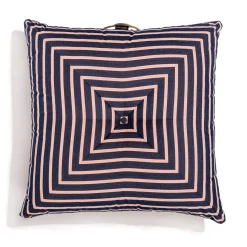 Business & Pleasure Co. The Floor Pillow - Monaco Navy And Pink Stripe
