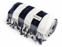 Business & Pleasure Co. The Holiday Beach Blanket - Navy Capri Stripe