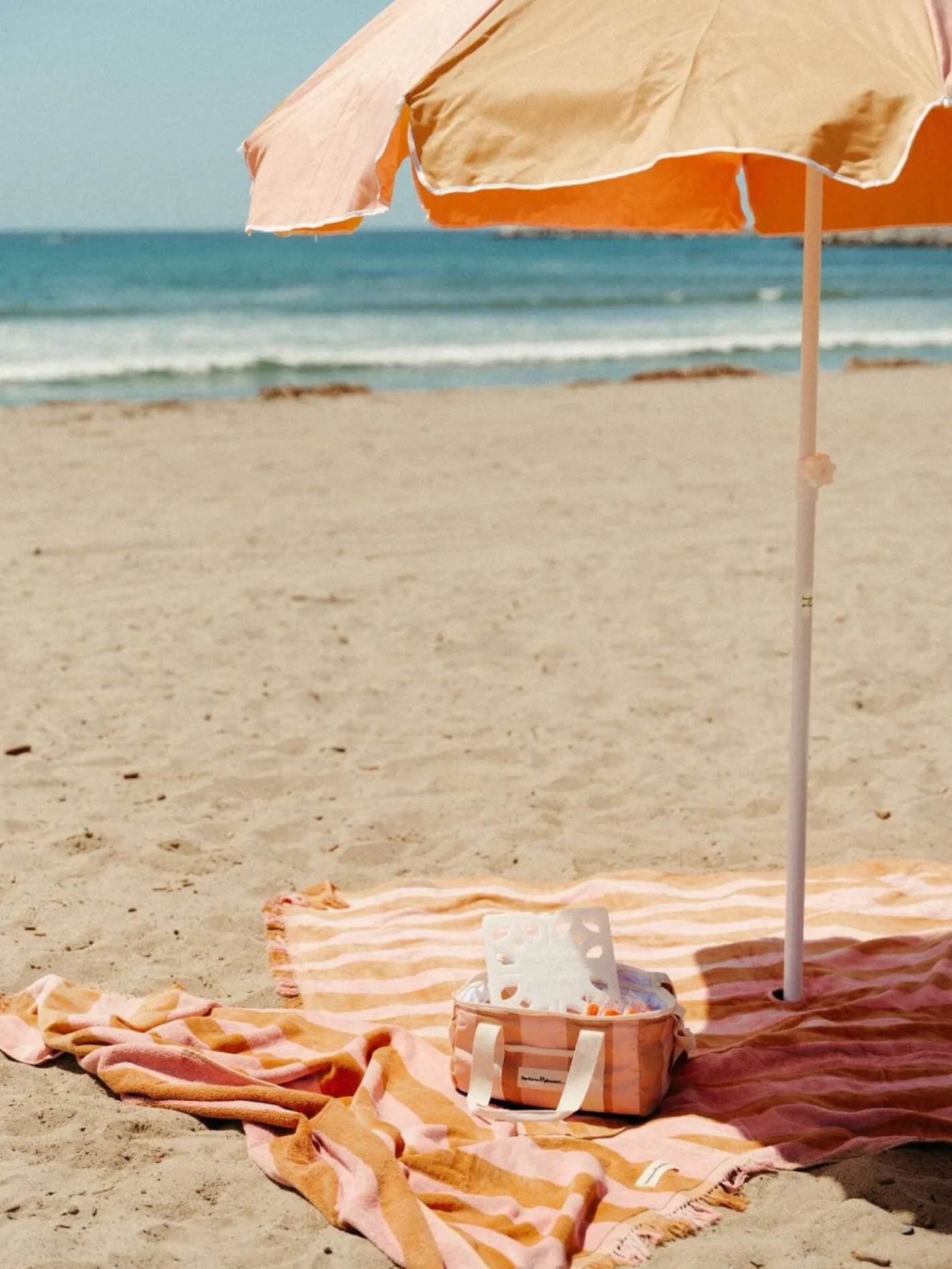 Business & Pleasure Co. The Holiday Beach Blanket - 70'S Sand & Pink