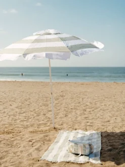 Business & Pleasure Co. The Holiday Beach Towel - Sage Capri Stripe