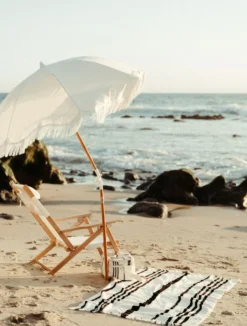 Business & Pleasure Co. The Holiday Beach Umbrella - Antique White