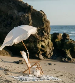 Business & Pleasure Co. The Holiday Beach Umbrella - Antique White
