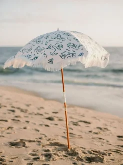 Business & Pleasure Co. The Holiday Beach Umbrella - Le Basque Navy