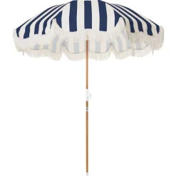 Business & Pleasure Co. The Holiday Beach Umbrella - Navy Crew Stripe