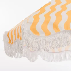 Business & Pleasure Co. The Holiday Beach Umbrella - Ocean Mimosa Stripe