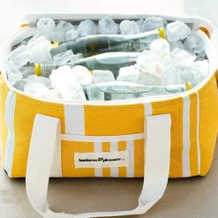 Business & Pleasure Co. The Holiday Cooler Bag - Fff Yellow Stripe