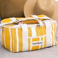 Business & Pleasure Co. The Holiday Cooler Bag - Fff Yellow Stripe