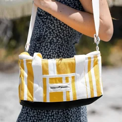 Business & Pleasure Co. The Holiday Cooler Bag - Fff Yellow Stripe