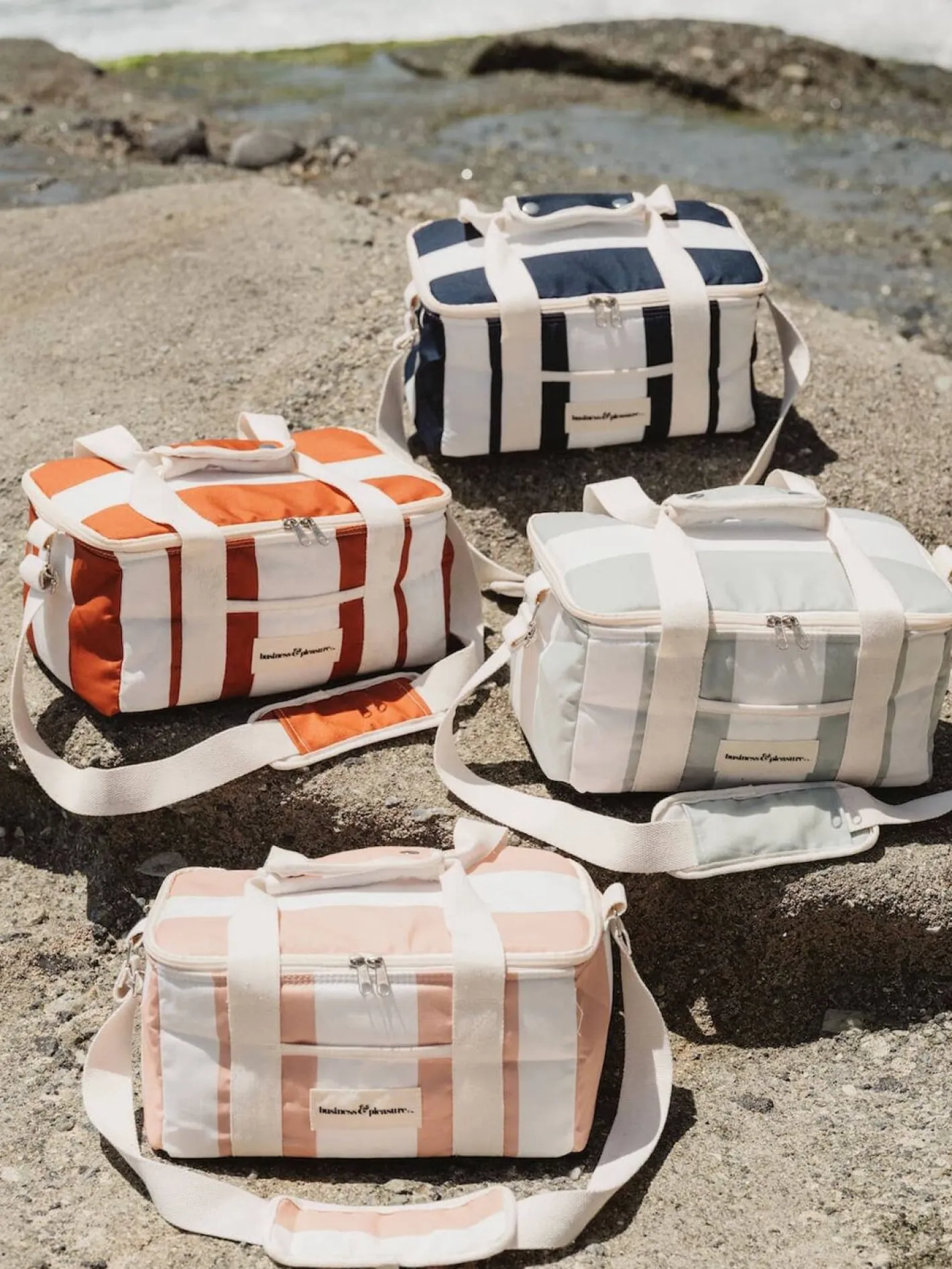 Business & Pleasure Co. The Holiday Cooler Bag - Le Sirenuse Capri Stripe