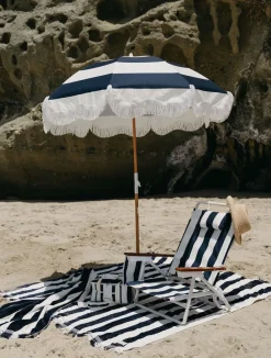 Business & Pleasure Co. The Holiday Cooler Bag - Navy Capri Stripe