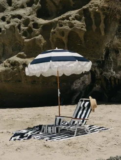 Business & Pleasure Co. The Holiday Tommy Chair - Navy Capri Stripe