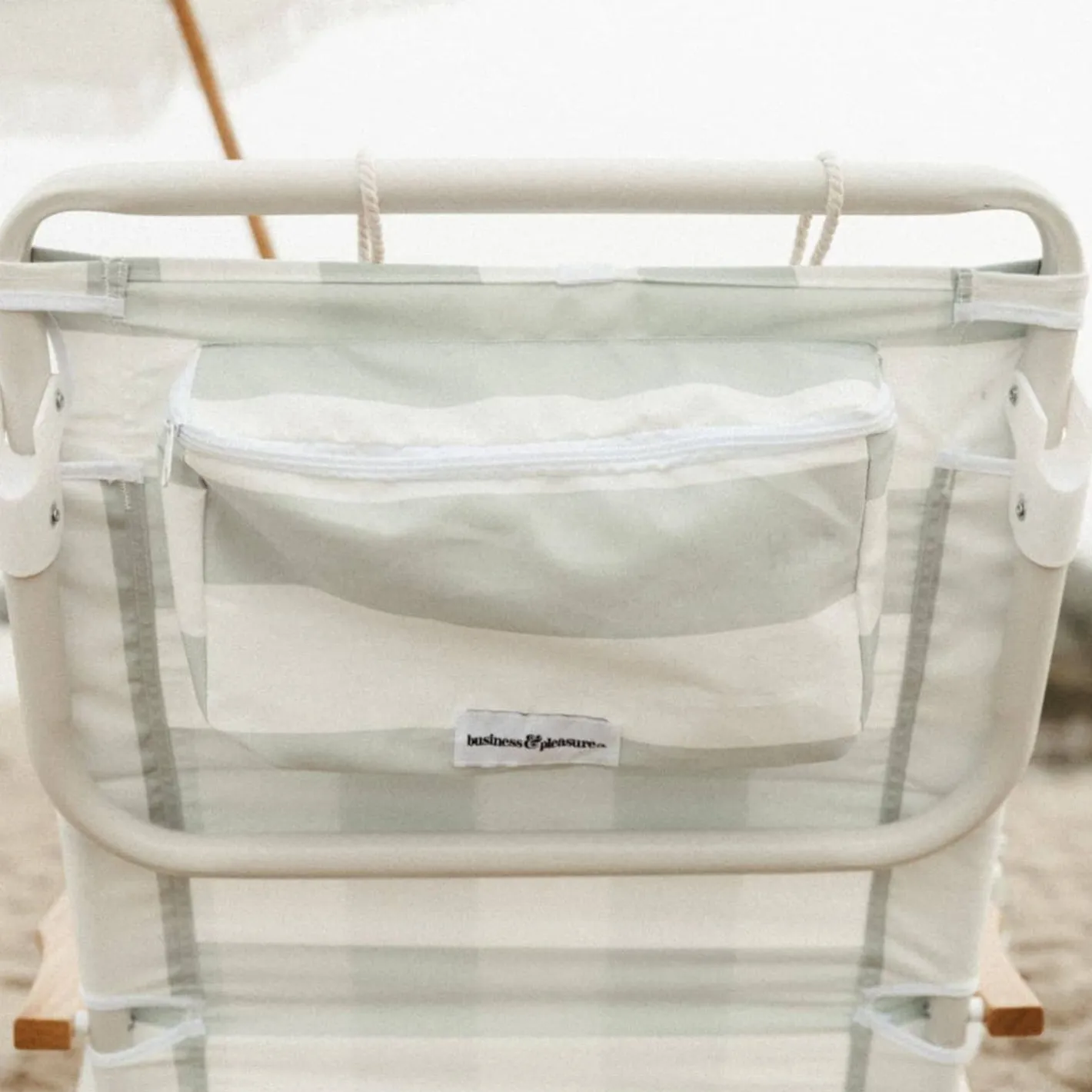 Business & Pleasure Co. The Holiday Tommy Chair - Sage Capri Stripe