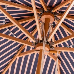 Business & Pleasure Co. The Market Umbrella - Monaco Navy And Pink Stripe