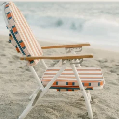 Business & Pleasure Co. The Pam Chair - Bistro Dusty Pink Stripe