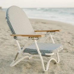 Business & Pleasure Co. The Pam Chair - Laurens Navy Stripe