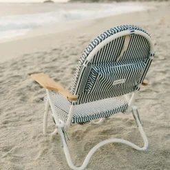 Business & Pleasure Co. The Pam Chair - Laurens Navy Stripe