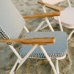 Business & Pleasure Co. The Pam Chair - Laurens Navy Stripe