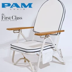 Business & Pleasure Co. The Pam Chair - Laurens Navy Stripe