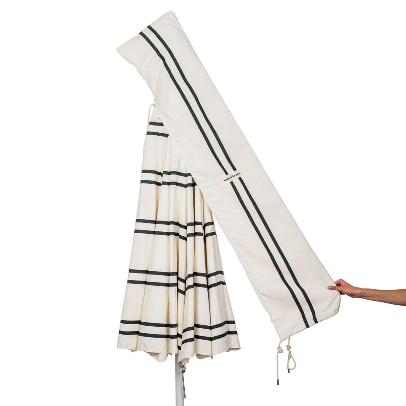Business & Pleasure Co. The Patio Umbrella - Malibu Black Stripe