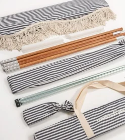 Business & Pleasure Co. The Premium Beach Tent - Lauren'S Navy Stripe