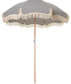 Business & Pleasure Co. The Premium Beach Umbrella - Lauren'S Navy Stripe