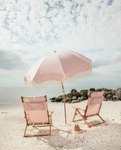 Business & Pleasure Co. The Premium Beach Umbrella - Lauren'S Pink Stripe