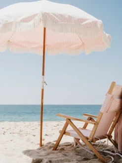 Business & Pleasure Co. The Premium Beach Umbrella - Lauren'S Pink Stripe