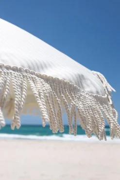 Business & Pleasure Co. The Premium Beach Umbrella - Lauren'S Sage Stripe