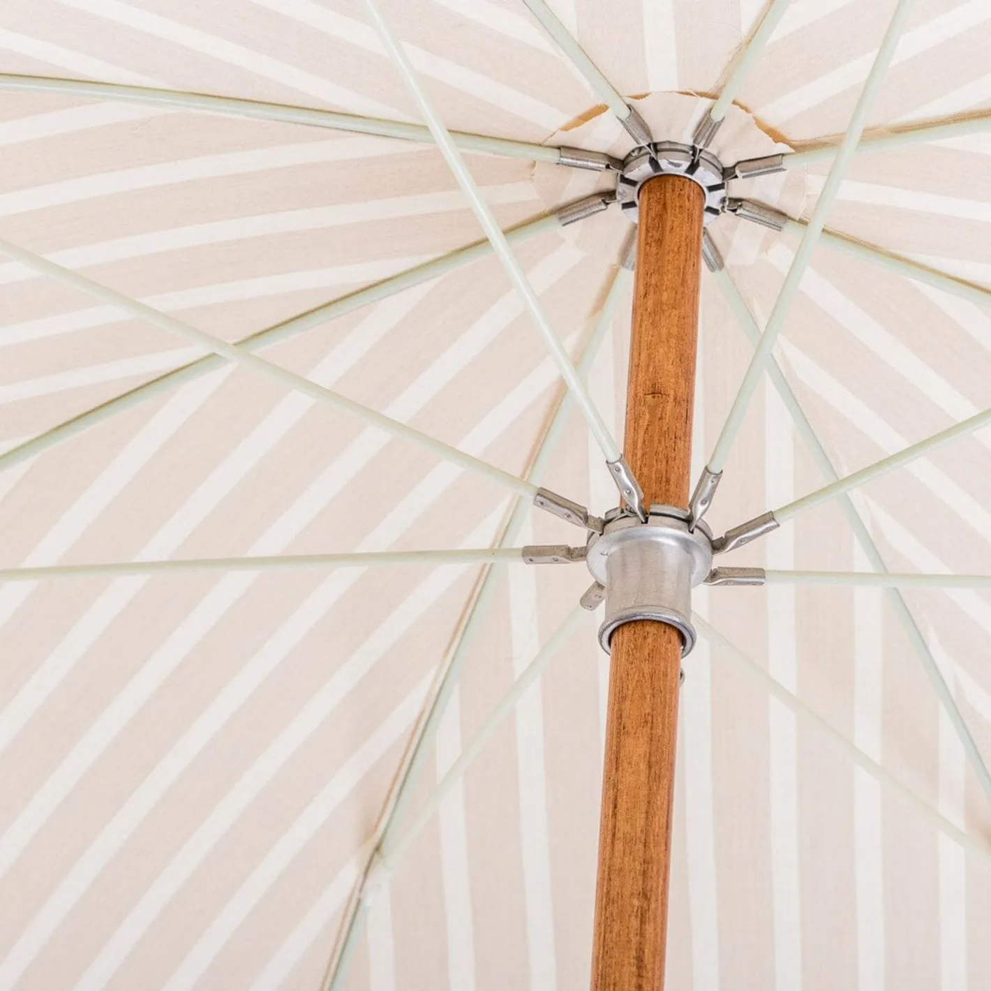 Business & Pleasure Co. The Premium Beach Umbrella - Monaco Natural Stripe