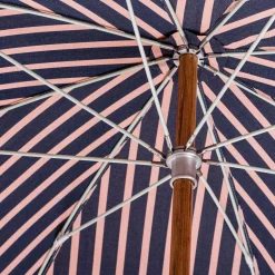 Business & Pleasure Co. The Premium Beach Umbrella - Monaco Navy And Pink Stripe