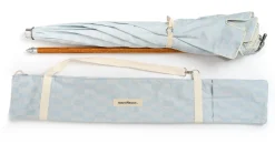 Business & Pleasure Co. The Premium Beach Umbrella - Vintage Blue Check