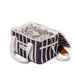 Business & Pleasure Co. The Premium Cooler Bag - Monaco Navy And Pink Stripe