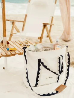 Business & Pleasure Co. The Premium Cooler Tote Bag - Rivie White