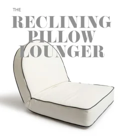 Business & Pleasure Co. The Reclining Pillow Lounger - Lauren'S Navy Stripe