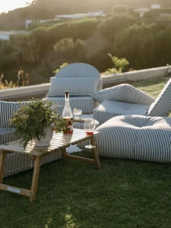 Business & Pleasure Co. The Reclining Pillow Lounger - Lauren'S Navy Stripe