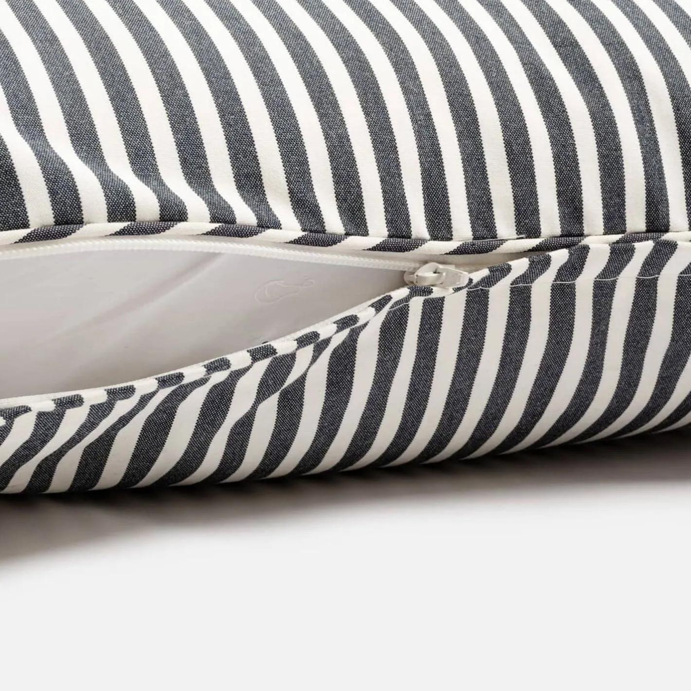 Business & Pleasure Co. The Small Square Throw Pillow - Lauren'S Navy Stripe