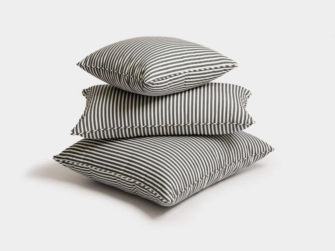 Business & Pleasure Co. The Small Square Throw Pillow - Lauren'S Navy Stripe