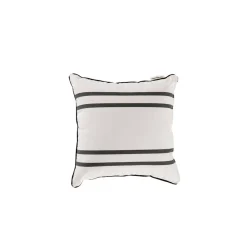 Business & Pleasure Co. The Small Square Throw Pillow - Malibu Black Stripe