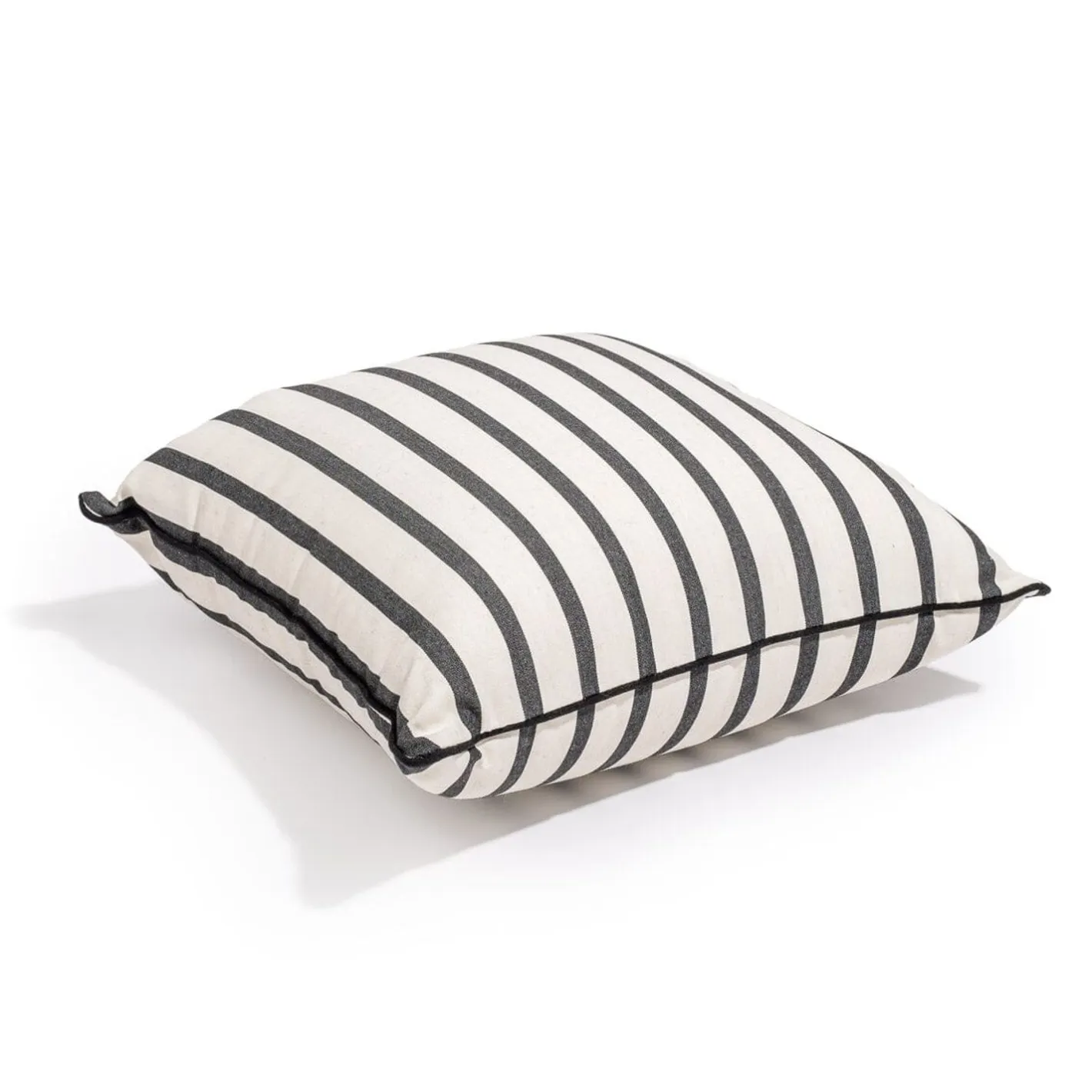 Business & Pleasure Co. The Small Square Throw Pillow - Monaco Black Stripe