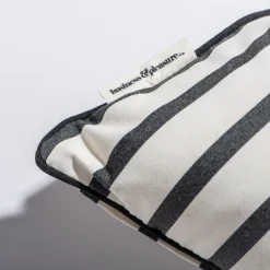 Business & Pleasure Co. The Small Square Throw Pillow - Monaco Black Stripe