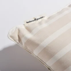 Business & Pleasure Co. The Small Square Throw Pillow - Monaco Natural Stripe
