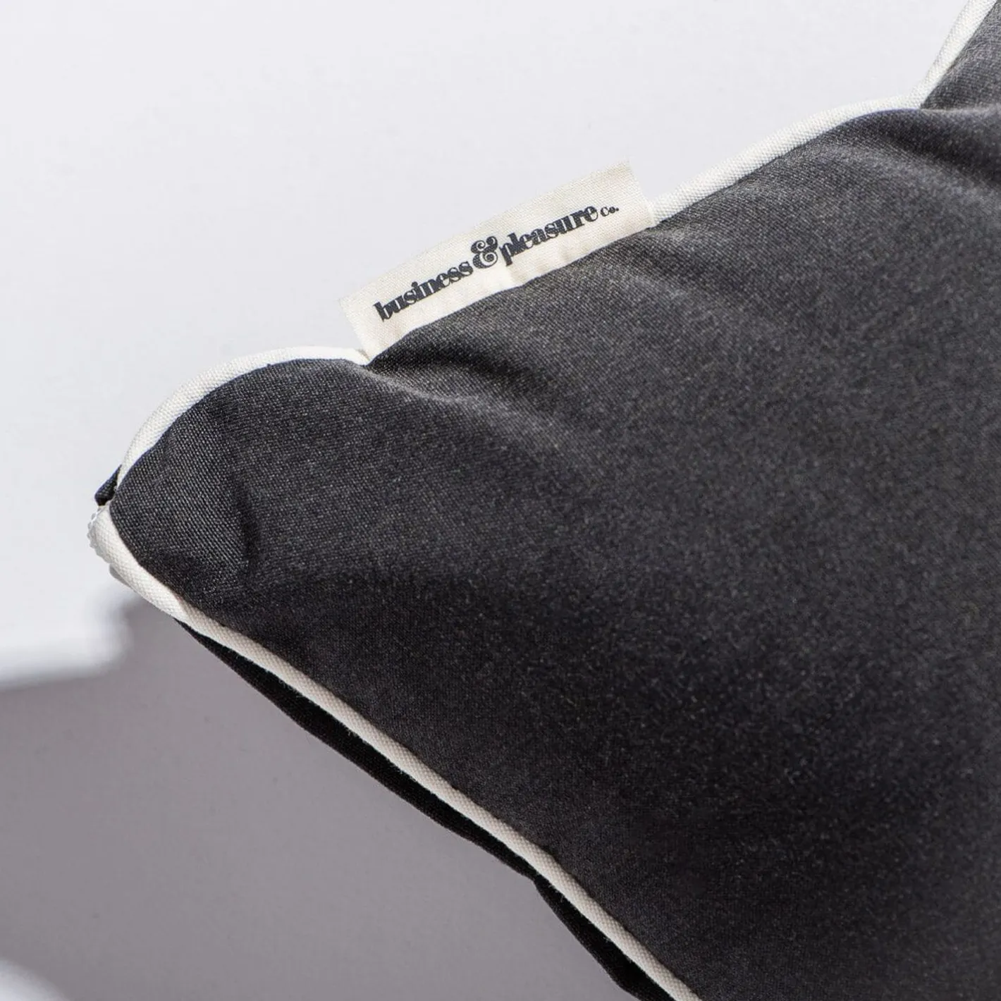Business & Pleasure Co. The Small Square Throw Pillow - Rivie Black