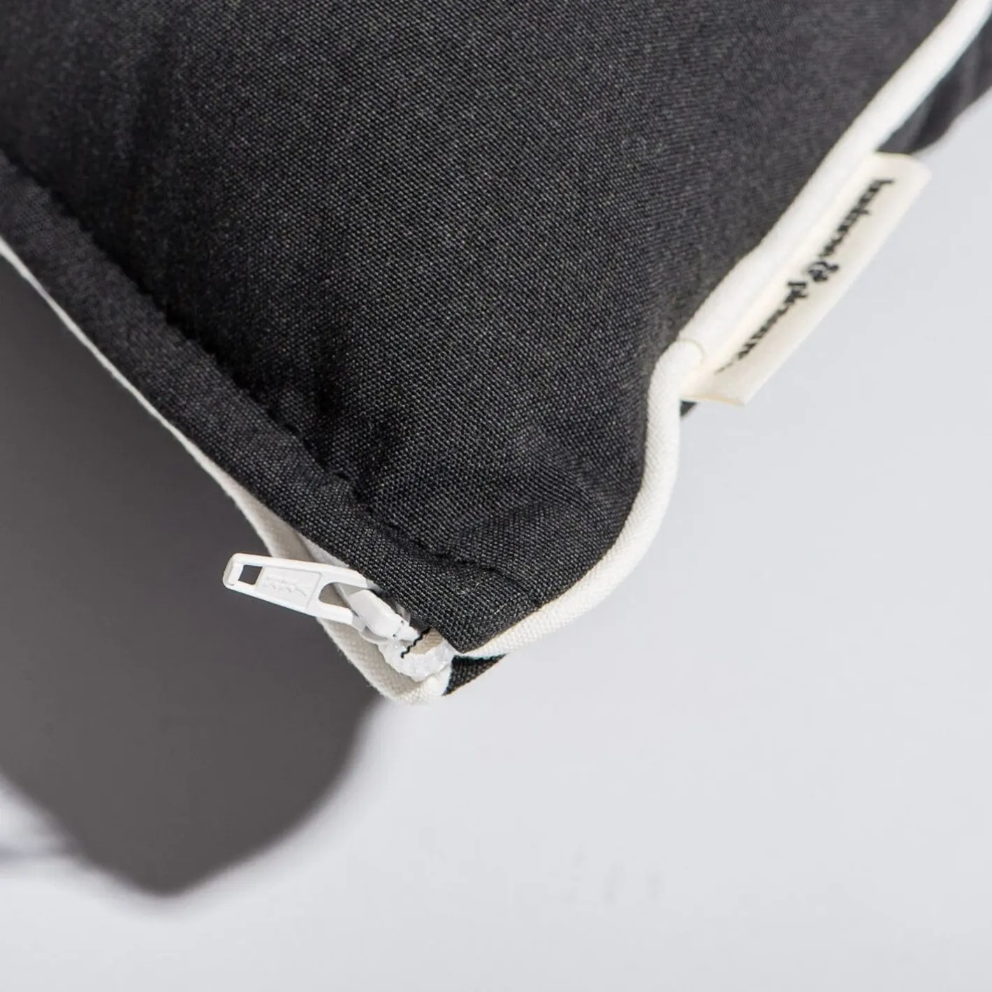 Business & Pleasure Co. The Small Square Throw Pillow - Rivie Black