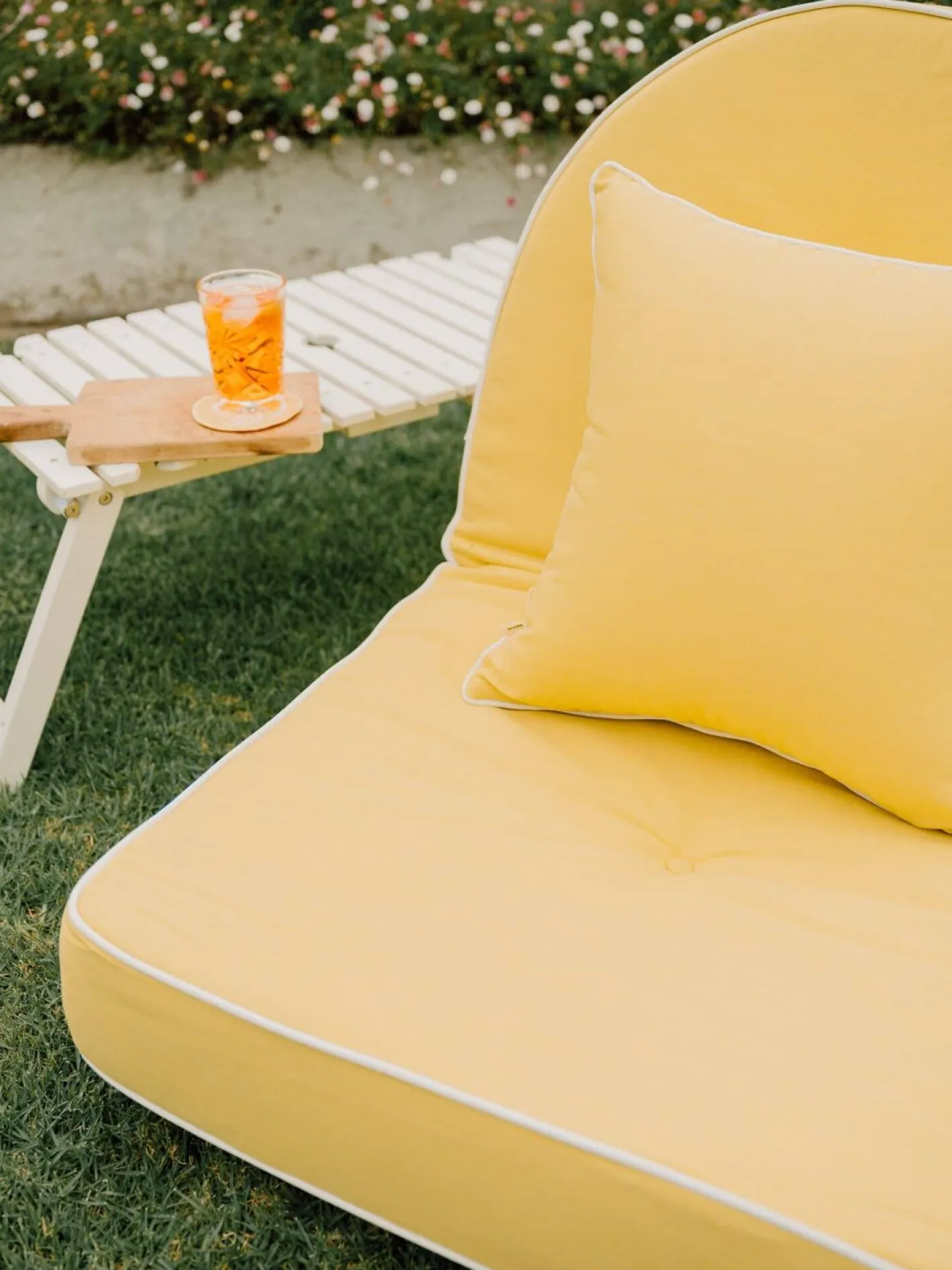 Business & Pleasure Co. The Small Square Throw Pillow - Rivie Mimosa