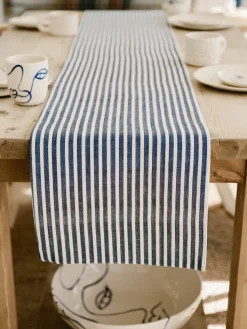 Business & Pleasure Co. The Table Runner - Lauren'S Navy Stripe